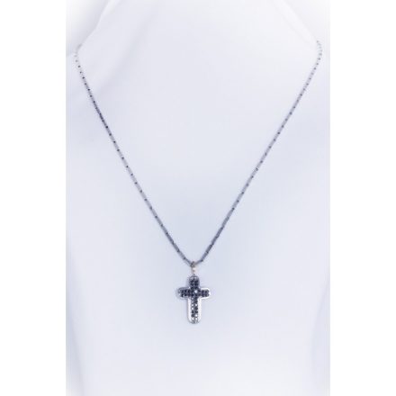 chimento - collerino croce e brillanti neri
