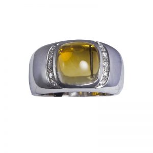 anello Recarlo con topazio citrino A446/B