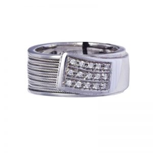 anello a fascia Recarlo con brillanti A 566/B