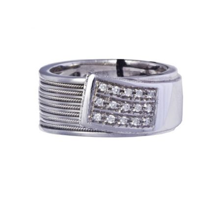anello a fascia Recarlo con brillanti A 566/B