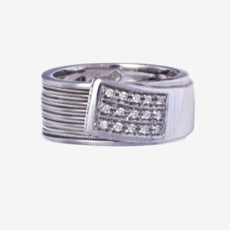 ANELLO RECARLO A FASCIA CON PAVÉ DI BRILLANTI A 566/B