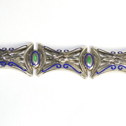 bracciale in argento e smalti stile vintage